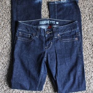 ❓Guess❓Dark Blue Denim Jeans👖 Boot Leg👢Size 28🤩
